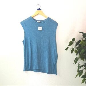 NWT Blue Cotton On Side Split Tank